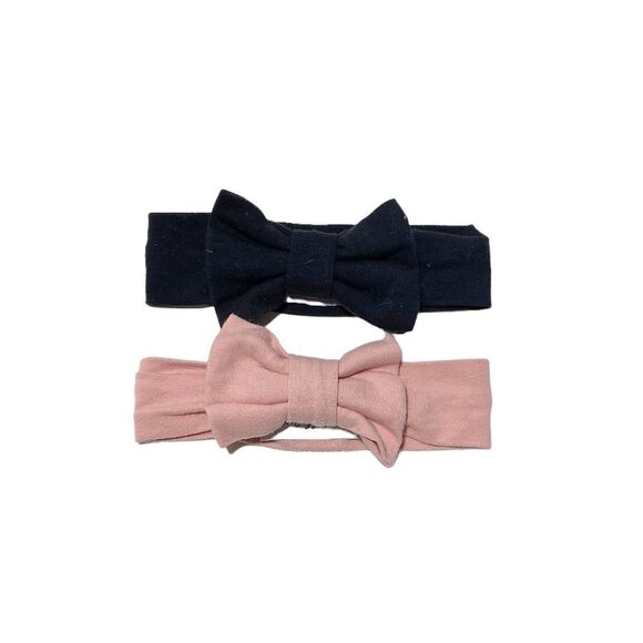 Miss Giggle Buns 2-Pack Bow Headbands Pink/Black - Picture 2 of 4